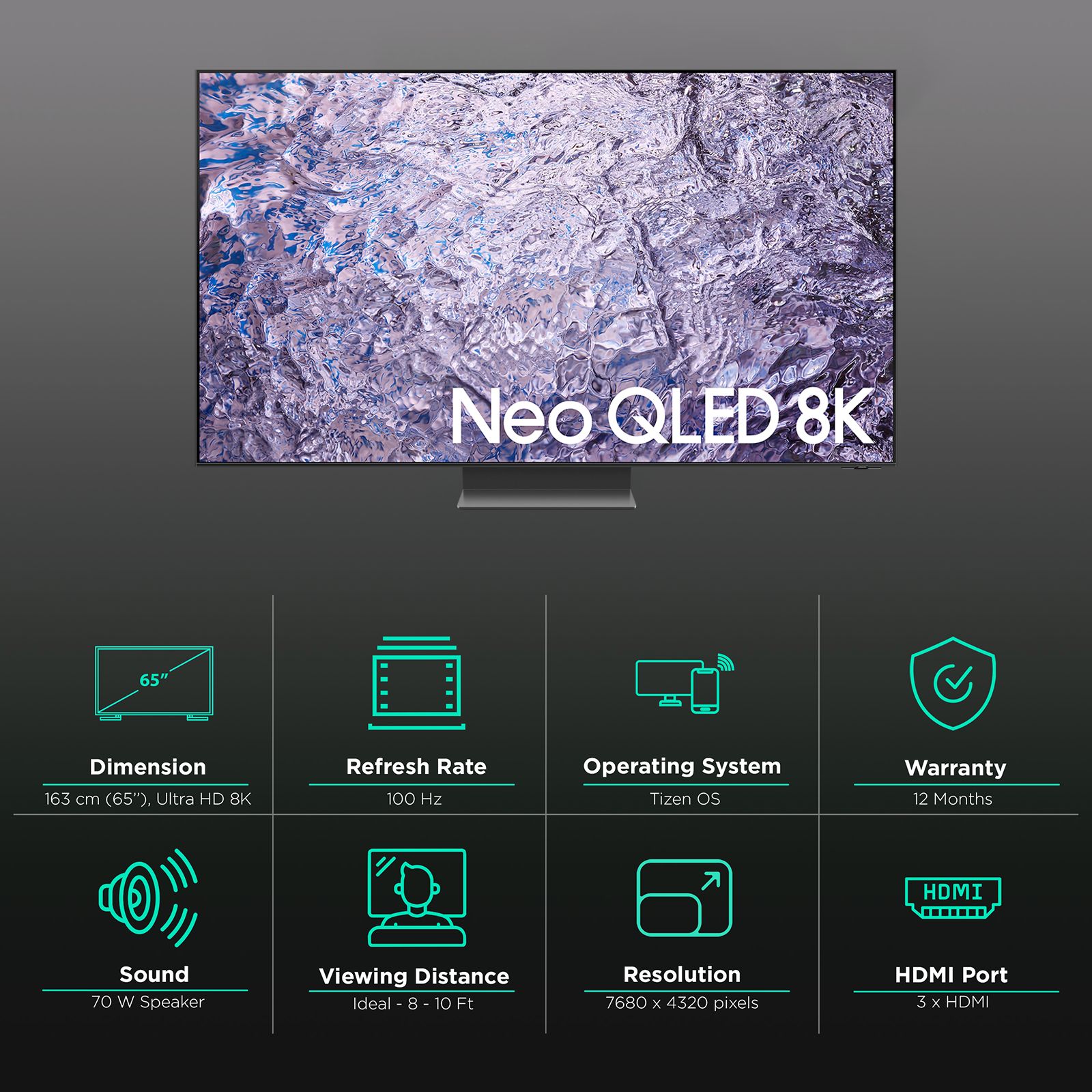 Buy SAMSUNG 165 cm (65 inch) QLED 8K Ultra HD Tizen TV with Neural